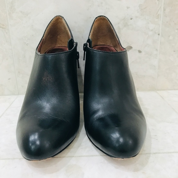 CORSO COMO {9} Black Leather Ankle Boot Chunky Heel - Picture 6 of 10